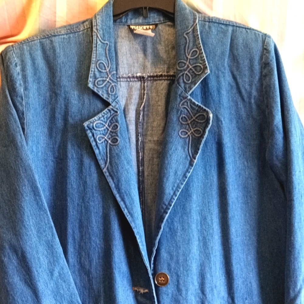 Vintage denim long jacket
